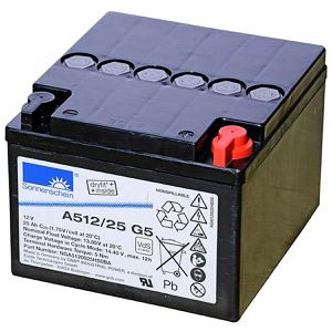Exide Gel-Batterie Sonnenschein A512/25 G5, 12 V, 25 Ah, M5 Anschluss, mit VdS-Zulassung