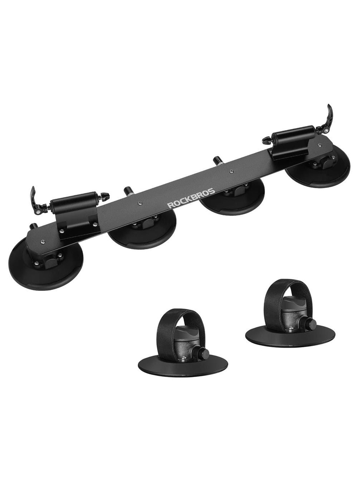 Rockbros XP1002 Suction Cup Roof Rack for 2 Bikes - Black