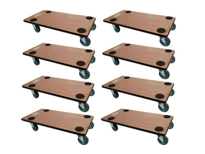 PROREGAL® Transportroller MegaDeal Profi Möbelroller Rollbrett Transporthilfe Rollwagen HERCULES, (8-St), Stabile Transporthilfe Rollbrett Möbelroller Möbel-Transport Rollwagen