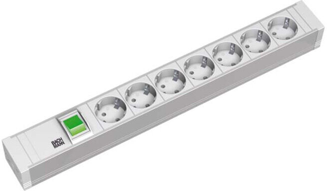Bachmann Multiprise 19 pouces 7x PVC 7xProt. 1xPrise 333.600 (333.600)