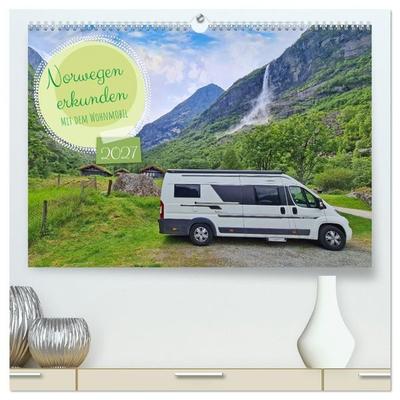 Norwegen erkunden mit dem Wohnmobil (hochwertiger Premium Wandkalender 2027 DIN A2 quer), Kunstdruck in Hochglanz