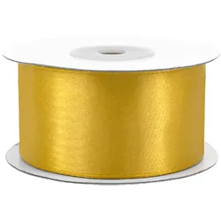 Creativery 38mm Satinband 25m Schleifenband Geschenkband Dekoband Breites Stoffband Gold