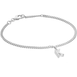 trendor 21590-K Mädchen-Armband mit Buchstabe K 925 Silber Rhodiniert