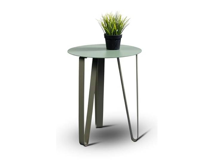 M2 Kollektion Emil 1 – Couchtisch/Beistelltisch (Ø 40 cm, H 50cm) Metall grün