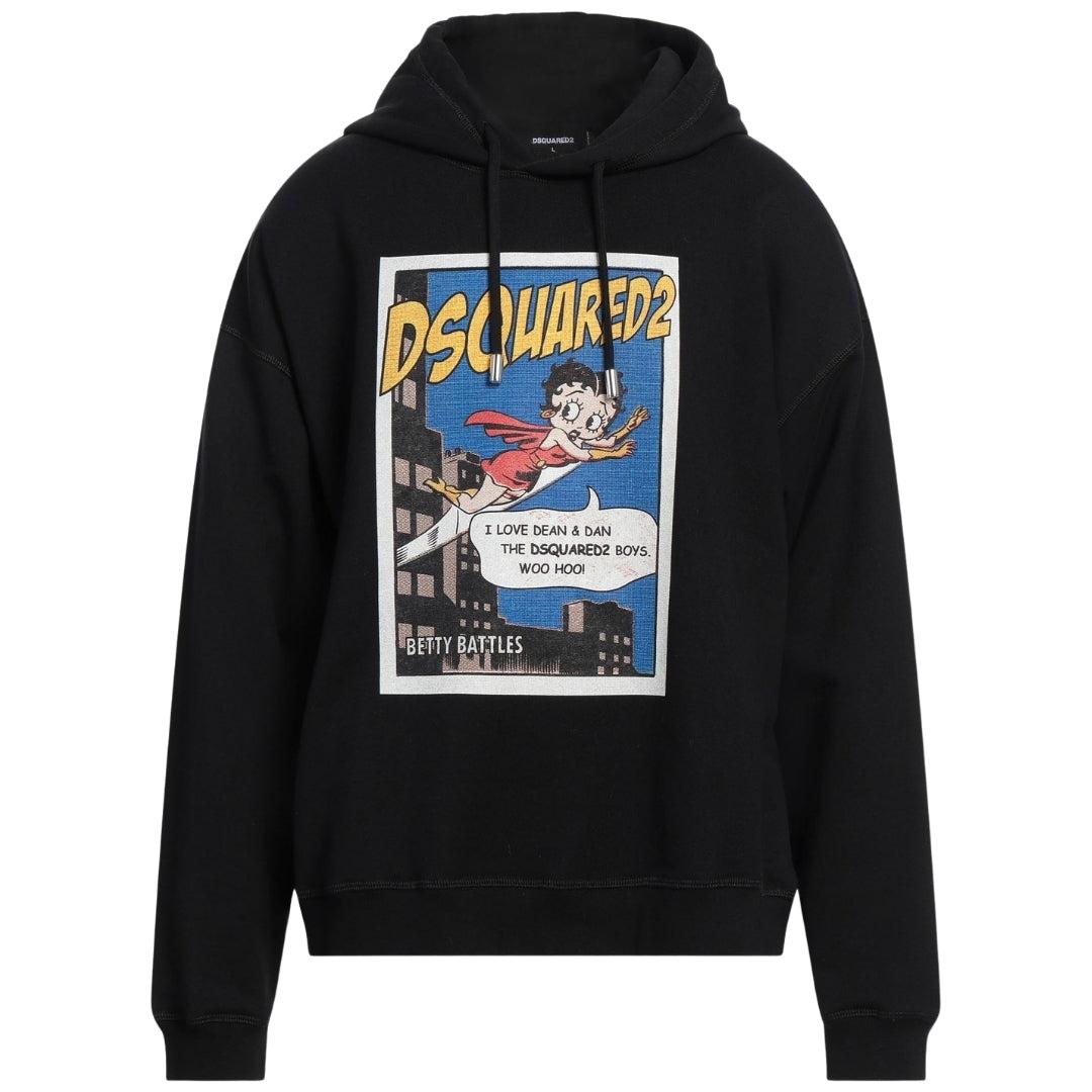 Dsquared2 Betty Boop Schwarzer Hoodie