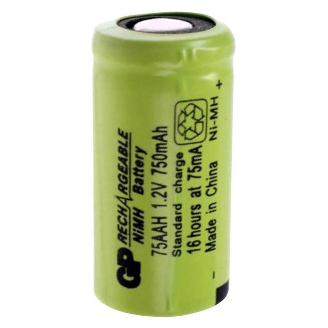 GP Batteries Spezial-Akku 2/3 AA Flat-Top NiMH GP75AAH 1.2 V 750 mAh (1 Stk., Akku) (30075AAH)