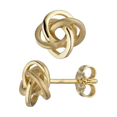 Paar Ohrstecker JOBO, gold (gelbgold 333), Ohrringe, Damen, Gelbgold 333, verschlungen 333 Gold