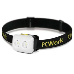PCWork PCW12C LED Stirnlampe, 380lm, XTE LED, IPX4, 185g, USB-C, 1500mAh Akku