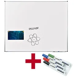 Legamaster Aktion: Whiteboard »PREMIUM« 7-P102073 lackiert, 150 x 120 cm + GRATIS 4 Boardma weiß