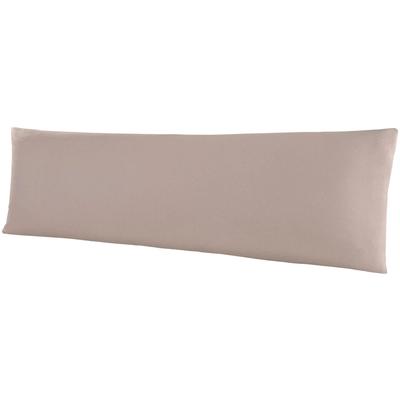 Kissenbezug BELLANA "Mako-Jersey", grau (taupe), B:40cm L:140cm, Jersey, Obermaterial: 100% Baumwolle, Kissenbezüge, Kissenbezug, für Seitenschläferkissen