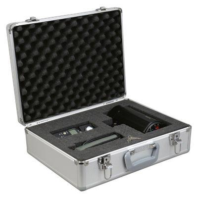 Koffer Alumaxx Stratos I, multifunktional, herausnehmbare Schaumstoff-Einlage, Schultertrageriemen, Tragegriff, abschließbar, Aluminium, silber