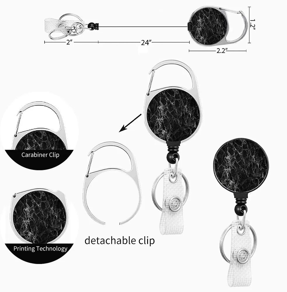 INF Einziehbarer Ausweishalter mit Lanyard – Ideal für Arbeit & Veranstaltungen