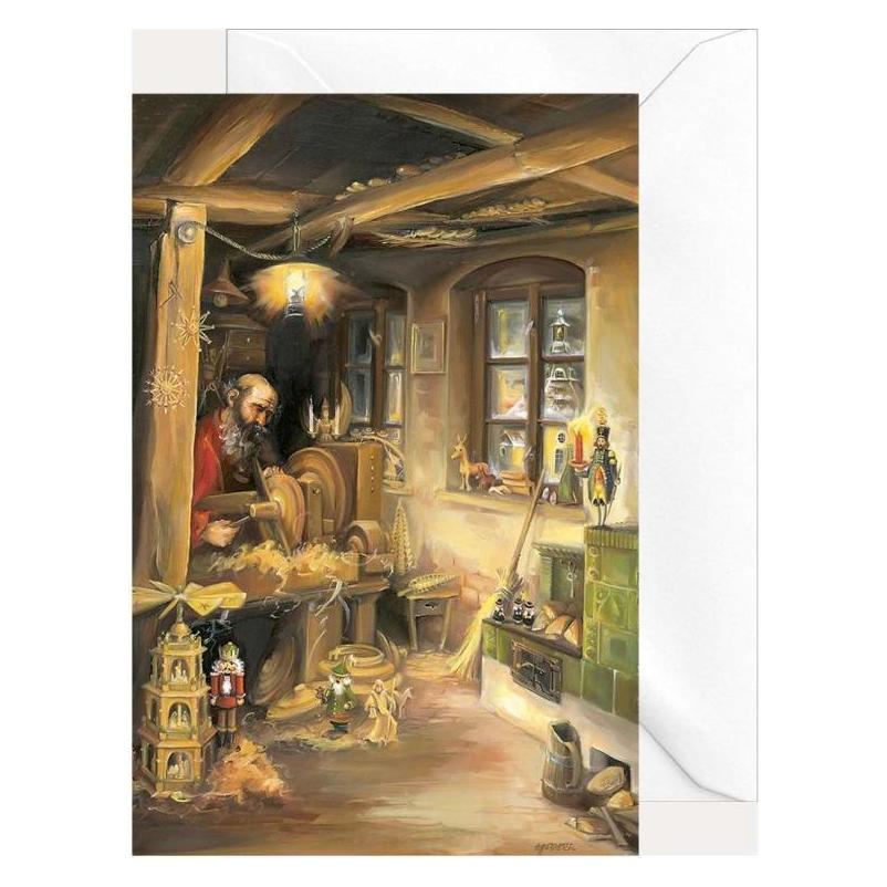 Brück & Sohn 2509 - Weihnachtsklappkarte "Erzgebirgische Werkstatt" (2509)