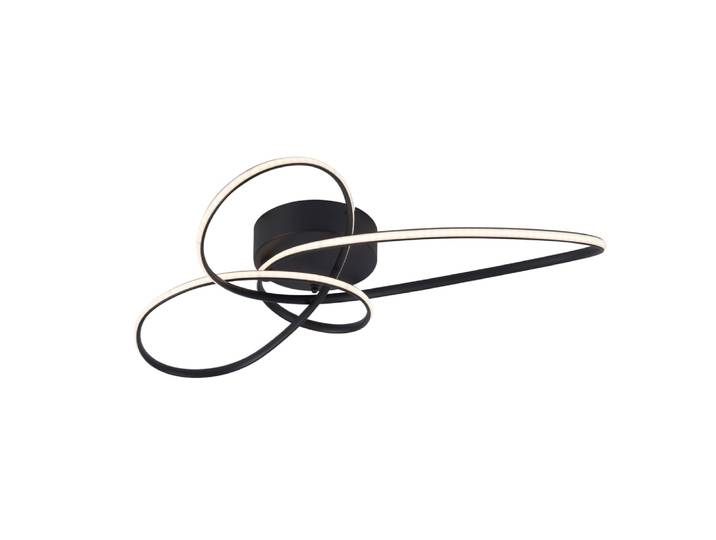 Plafonnier en fer aluminium noir 52.5x34.5x11.5cm led 30w