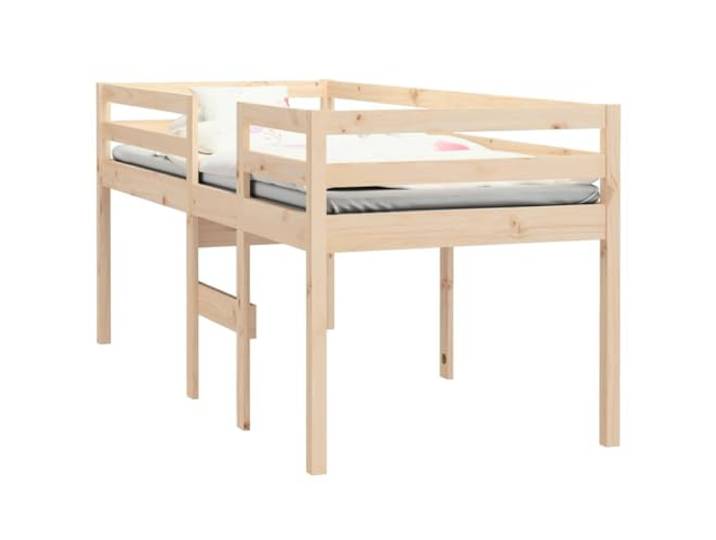 vidaXL Hochbett, Bett mit Sperrholzlatten, Bettgestell für Schlafzimmer, Schlafzimmerbett Bettrahmen Holzbett, 90x200cm Massivholz Kiefer