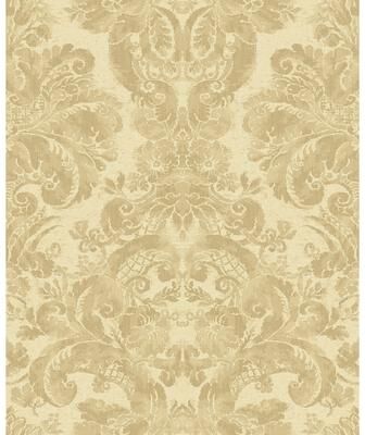 Seabrook Designs Washed Damask Unpasted Wallpaper