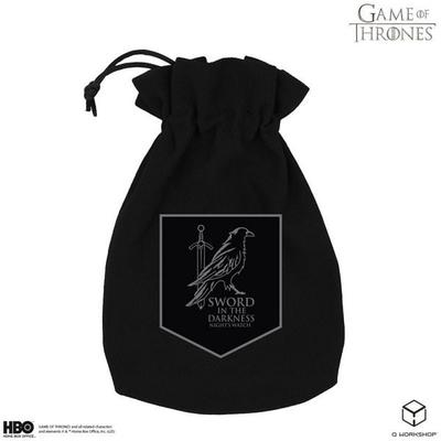 Pegasus QWO98239 - Game of Thrones, Nights Watch, schwarz, Würfelbeutel, 16,5cm