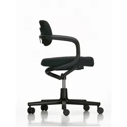 Vitra Bürodrehstuhl Allstar Sitz und Rücken schwarz, Designer Konstantin Grcic, 70x78.5-95.5x70 cm