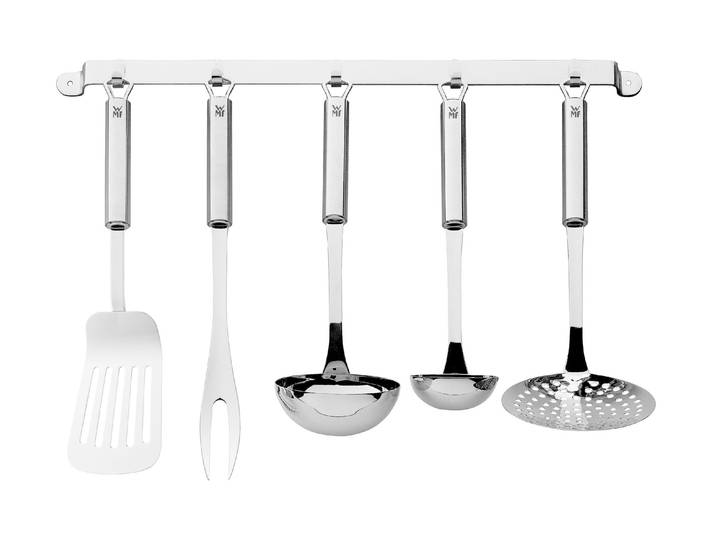 Kochbesteck-Set WMF Küchenutensilien Profi Plus Set 6-teilig , silber (silberfarben), Edelstahl, Kochbesteck-Sets, Kochbesteck-Set