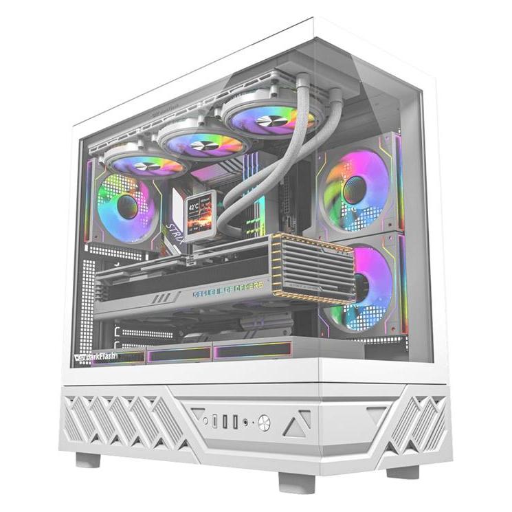 Darkflash Tech DarkFlash DS950 computer case (white) + 6 fans (ATX, ITX, mATX) (DS950 WHT +6F)