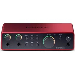 Focusrite Scarlett 2i2 – 4th Generation, Audio Interface, Schwarz, Rot