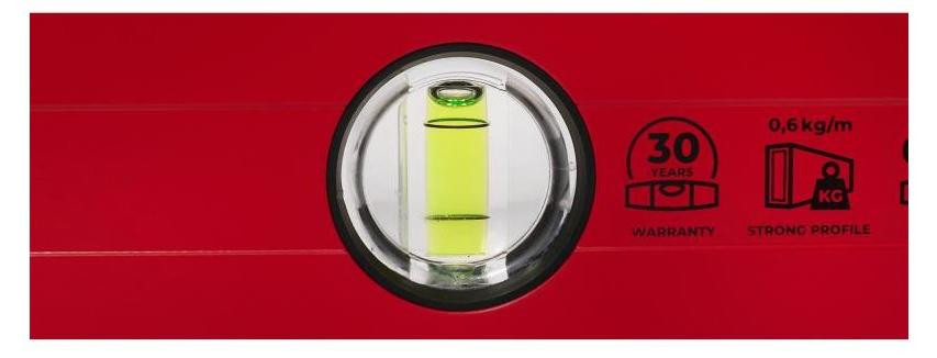 Stalco S-65122 aluminium dubbele waterpas - 120 cm - 0° tot 90°
