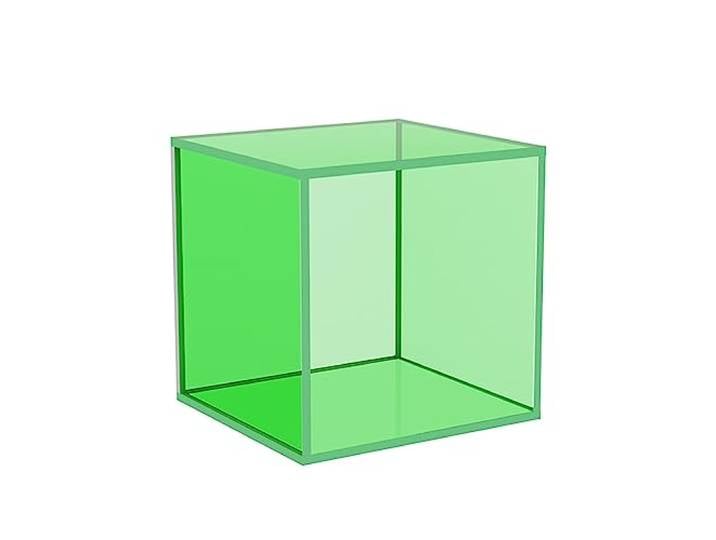 DIMEIYAN Acryl-Wandregal, schwebendes Acryl-Würfelregal, hängendes Wandregal zur Aufbewahrung von Fotos, Spielzeug, Büchern und Dekoration(Green)