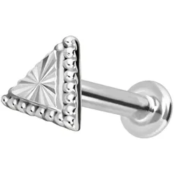 14 Karat Gold Labret mit Innengewinde DREIECK