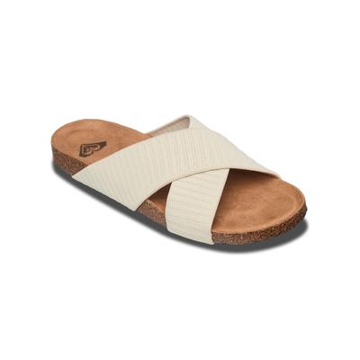 Sandale ROXY "Mannae Crossed", Damen, Gr. 7(37), taupe, Obermaterial: 100% Polyester-Textil, Futter: 100% Textil, Laufsohle: 100% EVA., Schuhe Sandale