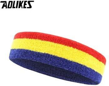 Uplifted Finds AOLIKES Elastic Cotton Athletic Headband For Gym Fitness And Sports red Yellow Blue