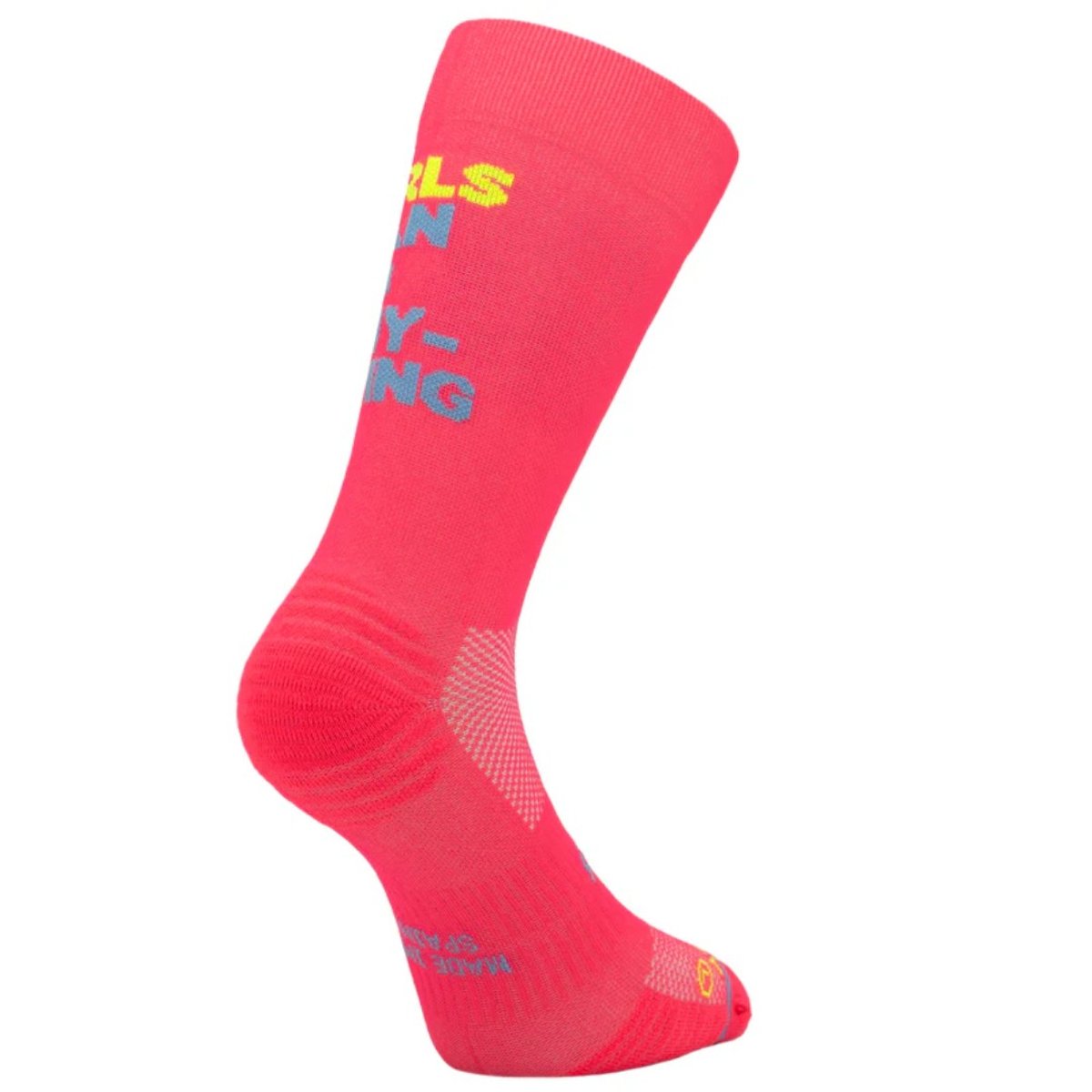 Meias Sporcks Girls Can Do rosa azul amarelo, Tamanho XS. Unisex