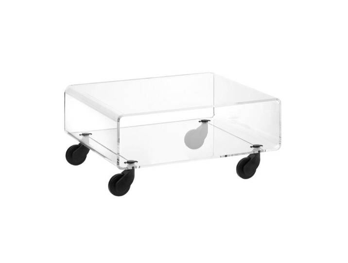EMPORIUM table basse avec roulettes ANDY (Andy 1 - Verre acrylique)
