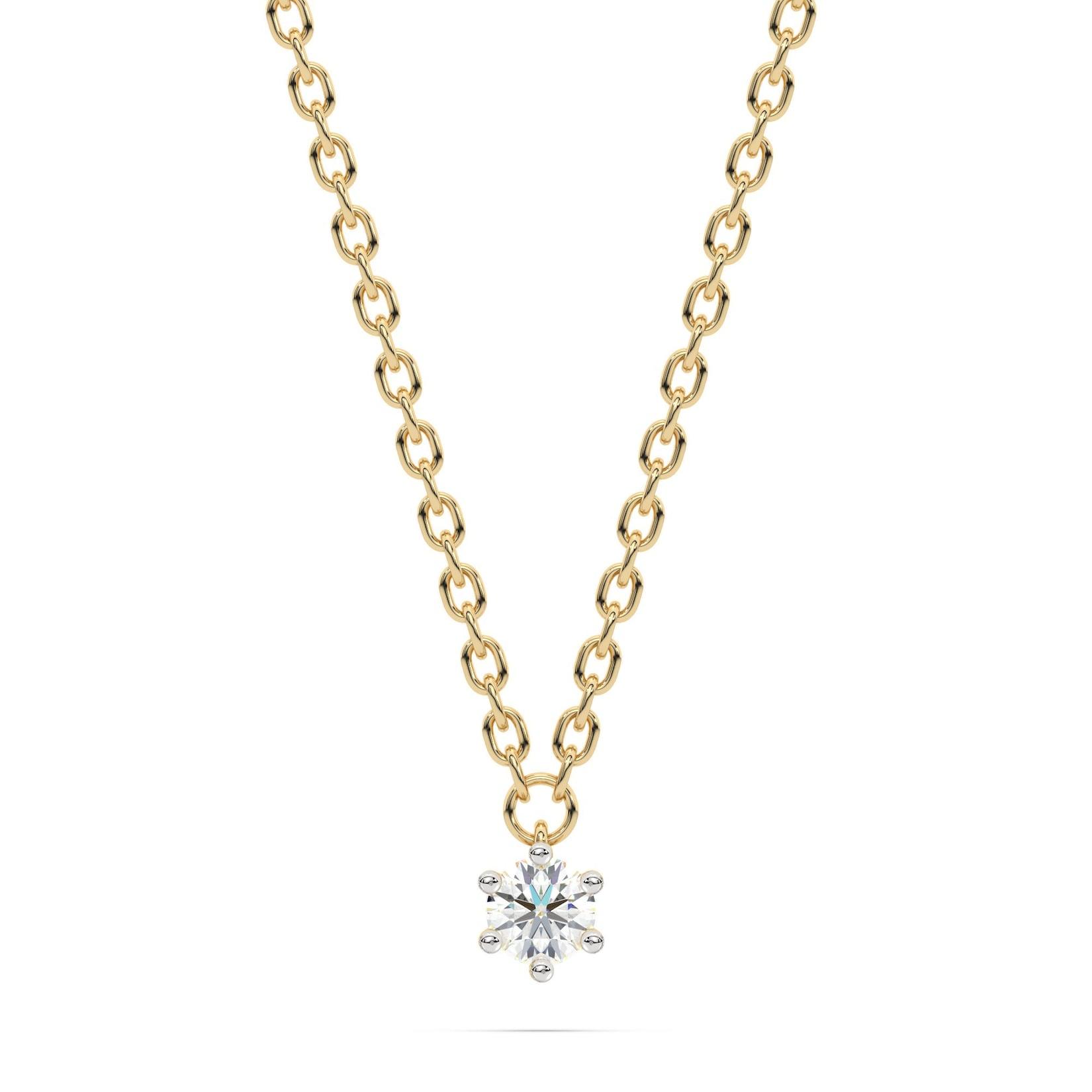 Diam Addict Halskette 585 Gelbgold mit im Labor gezüchtetem Diamanten