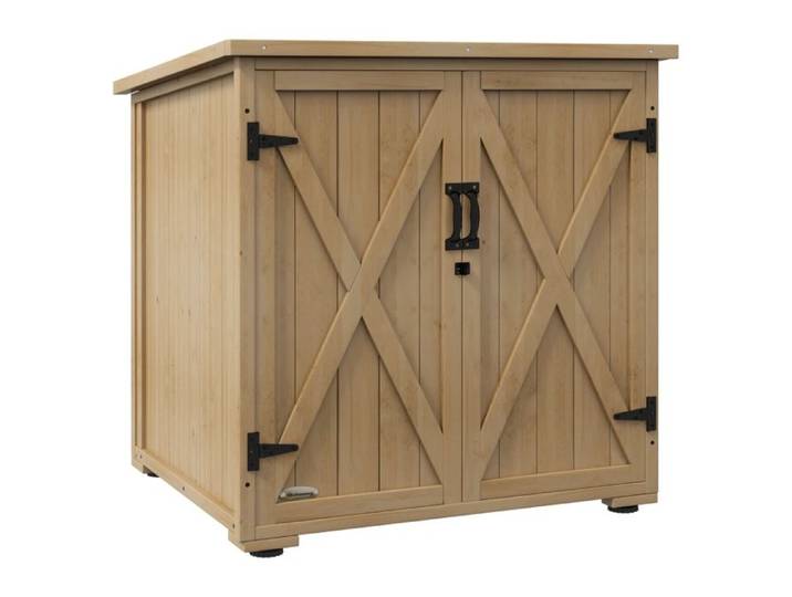 Armoire de jardin extérieure - Gris foncé - Bois d'épicéa - 77 5x88x90 cm - Toit en asphalte - Résistant aux intempéries