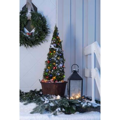KONSTSMIDE LED-Lichterkette, schwarz, Dioden 200 Stk. Flammen 200 Stk., Gesamtlänge 41,84m, Lichterketten, Micro LED Lichterkette, gefrostet, 200 bunte Dioden