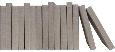 Booth & Williams Decorative Books - Khaki Oversized Linen Wrapped Books - Tan Books By The Foot