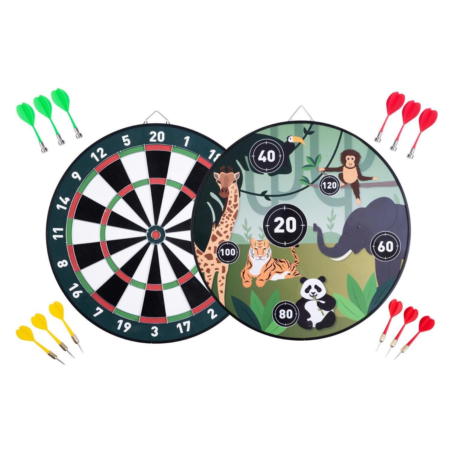 Longfield Darts Doppelseitiges magnetisches/Papier- Dartscheibe in Tiermotiv (065001-A)