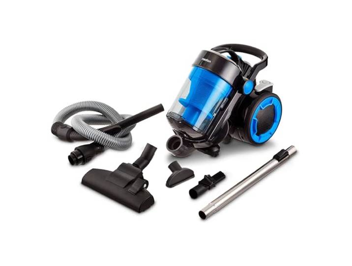 MEDION Beutelloser Zyklon-Staubsauger P4000 (900 Watt Leistung, 4,3 Liter Staubbehälterkapazität, waschbarer HEPA 13 Filter, 11 m Arbeitsradius, MD 11906) blau