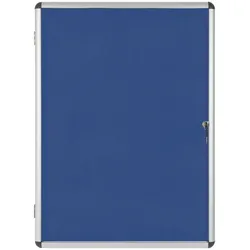 Informationsvitrine mit Textiloberfläche, blau, 720 x 980 mm