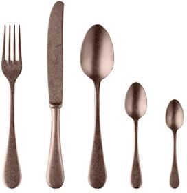 Mepra Vintage Flatware Set with Moka Spoons - 30 Pieces