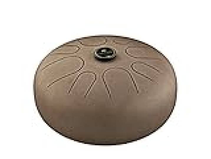 Sonic Energy Steel Tongue Drum – instrument sonore 12 pouces en La mineur – pour la méditation, le yoga, la percussion - acier revêtement vintage brown - mailloches et sac inclus (STD1VB)