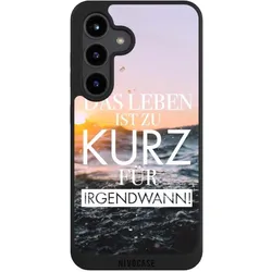 Nivocase Handyhülle für Samsung Galaxy S24 Hülle NIVOpure Case Schwarz Meer Statement Spruch (Samsung Galaxy S24), Smartphone Hülle, Schwarz
