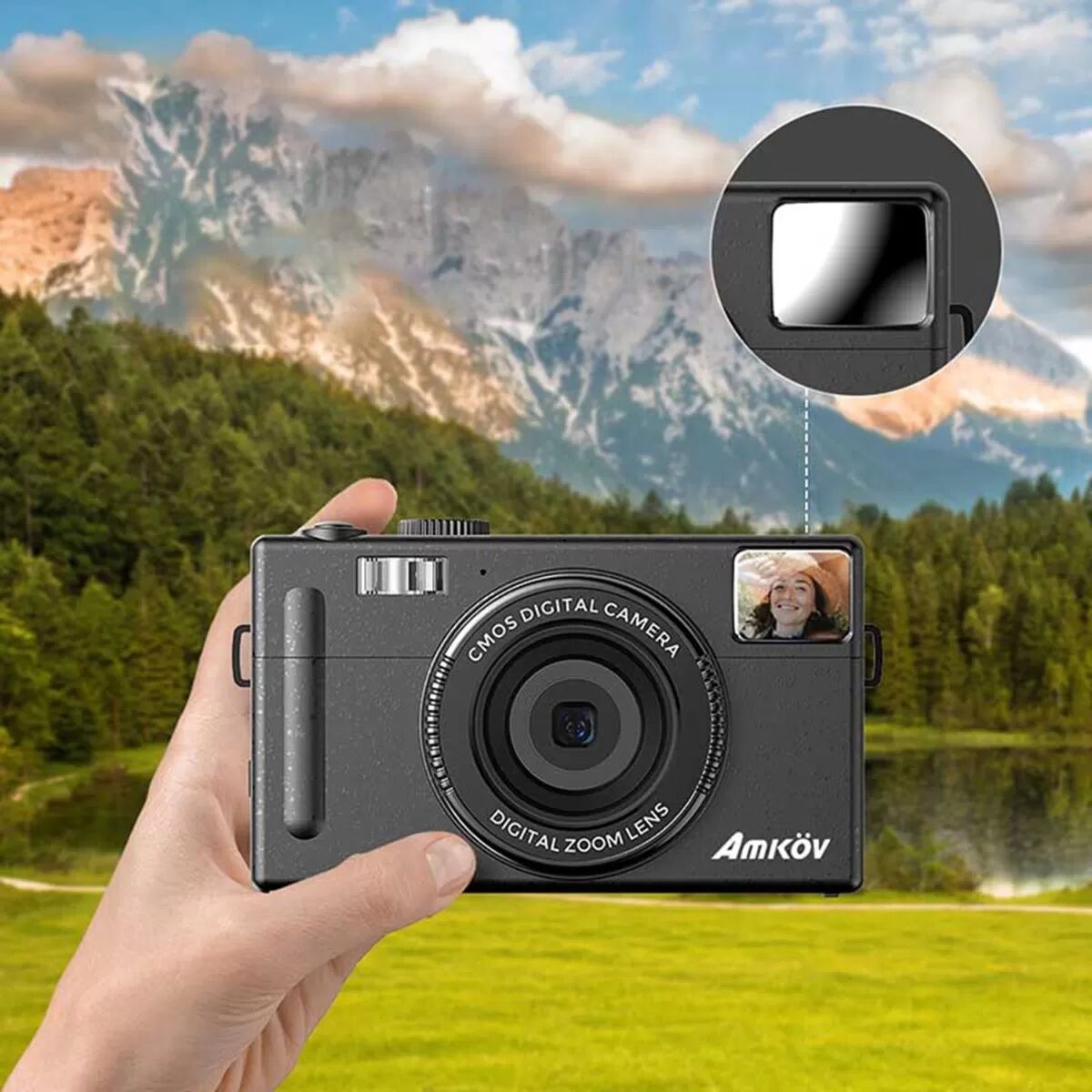 INF Appareil Photo Numérique 24MP Zoom 16x, Vidéo 1080P & Écran LCD 3.0" Le noir