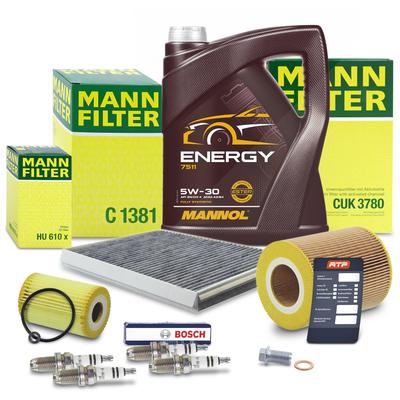 Mann-filter Inspektionspaket Set C + 5l 5W-30 Motoröl [Hersteller-Nr. 41255706] für Mercedes-Benz