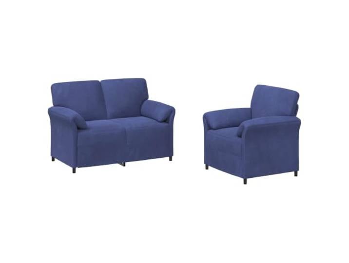 Makastle Sofa Couch 2er Set Polizeiblau Samt