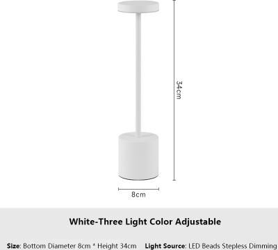 Multisell Products Hub Rechargeable Touch Sensor LED Desk Lamp With Adjustable Brightness   Modern Ambient Light Bar For Home & Office white