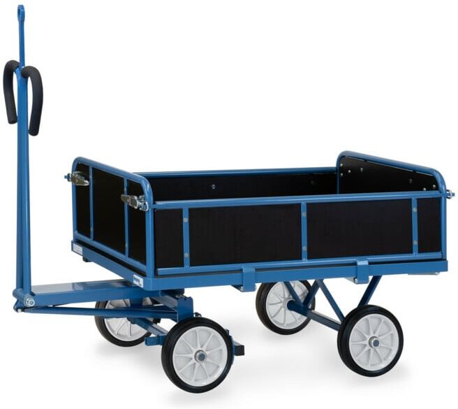 fetra Chariot à plateau manuel 6453V avec anneau d'attelage (6453VZ)