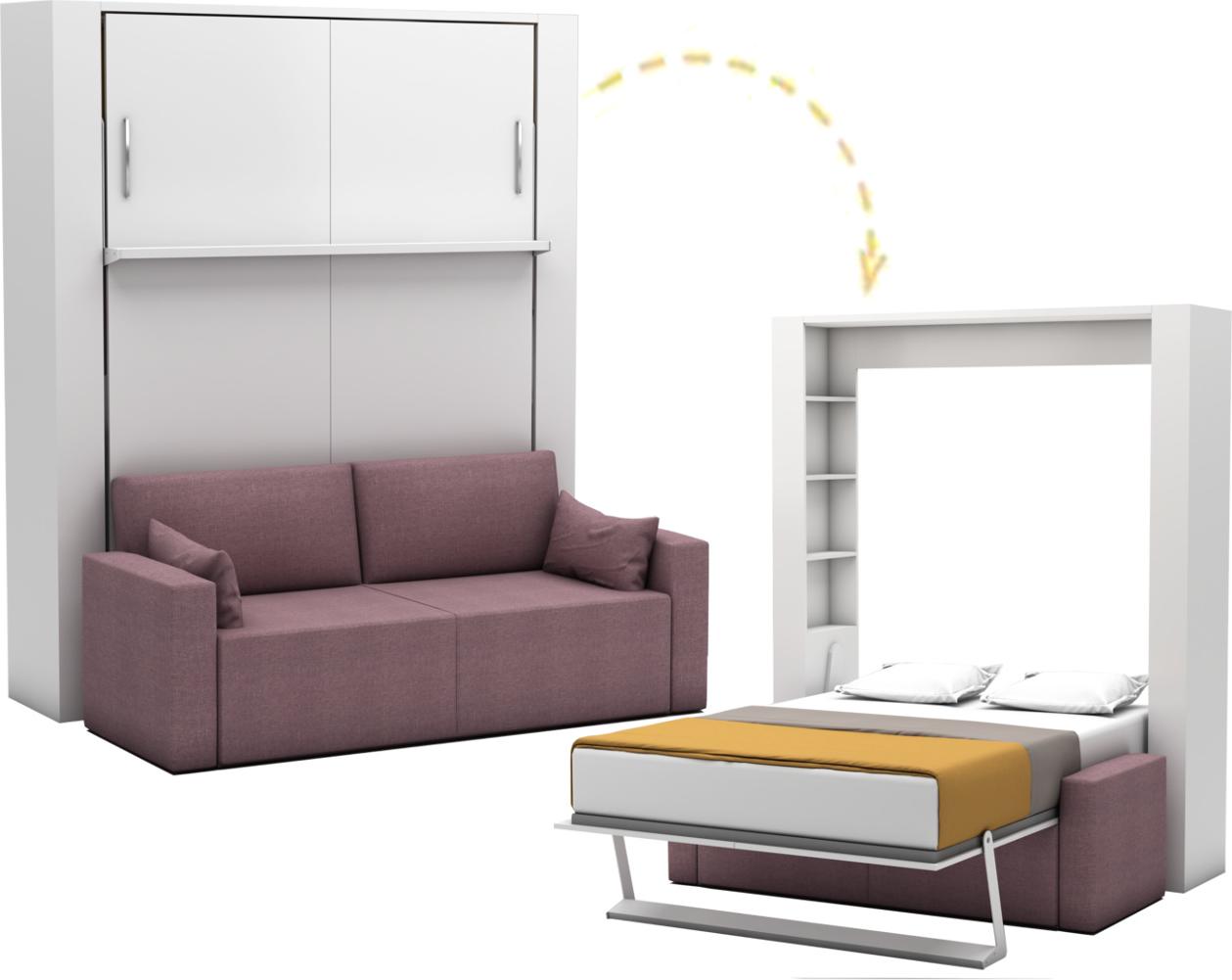 Multimo ROYAL NOVA QUEEN Wandbett mit Sofa : K 09 Bezug: K 09
