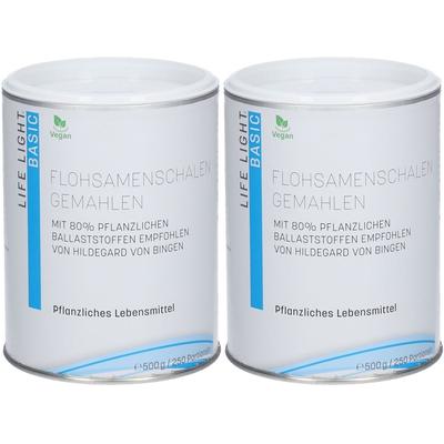 Life Light Flohsamen Schalen gemahlen x2 2x500 g Pulver