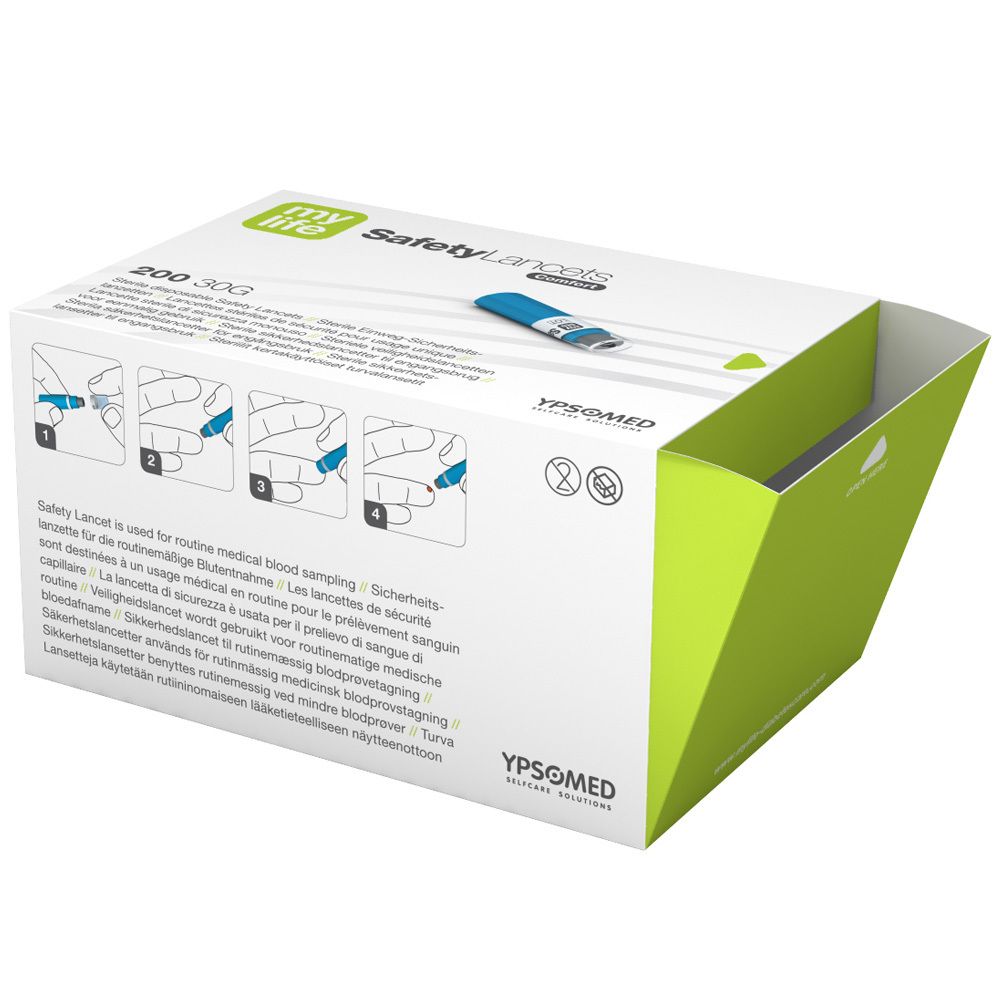 Mylife SafetyLancets Comfort Sicherheitsnadeln 200 St Lanzetten